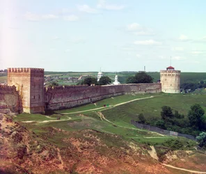 Fortress wall with Veselukha tower. Smolensk, Russia